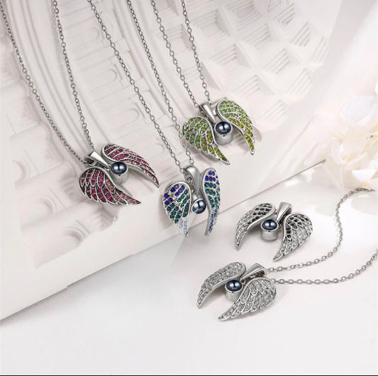 Angel Wings Photo Projection Necklace