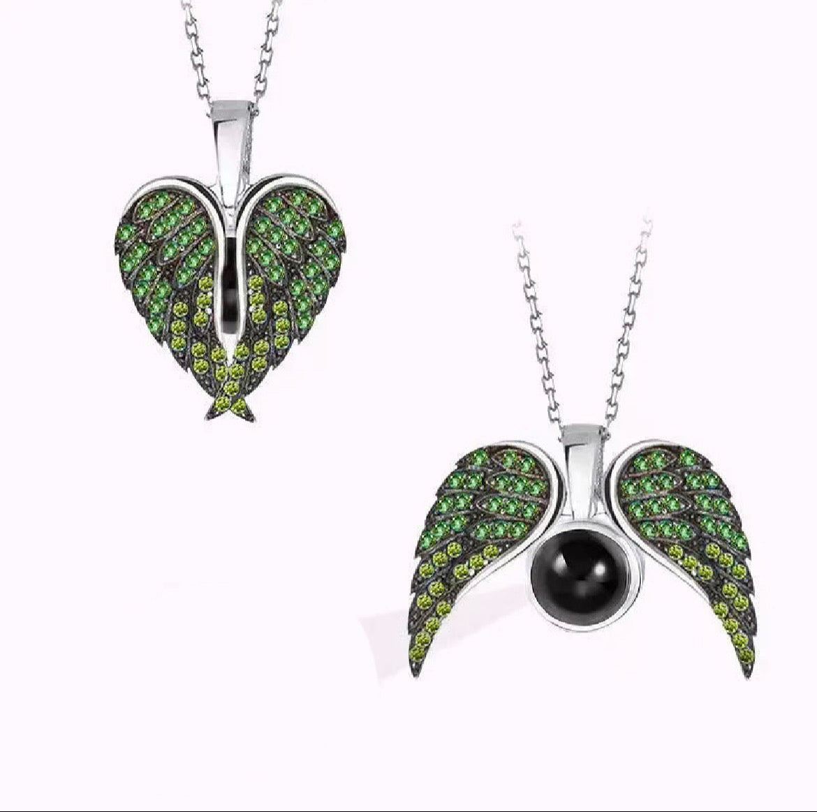 Angel Wings Photo Projection Necklace