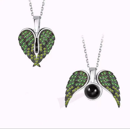 Angel Wings Photo Projection Necklace