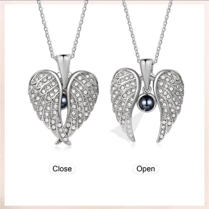 Angel Wings Photo Projection Necklace